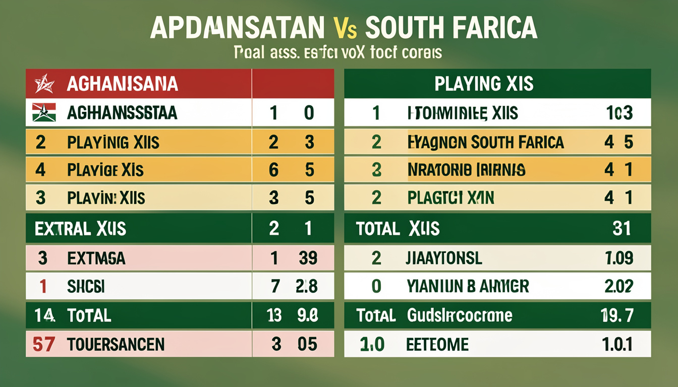 afghanistan national cricket team vs south africa national cricket team match scorecard